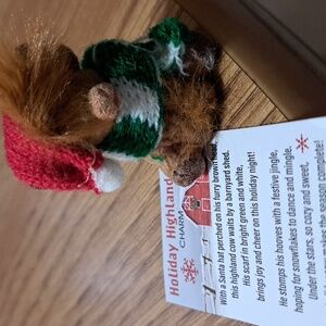 Holiday Highland Cow Charm with Santa Hat/ BUNDLE ONLY 2 OR MORE ITEMS